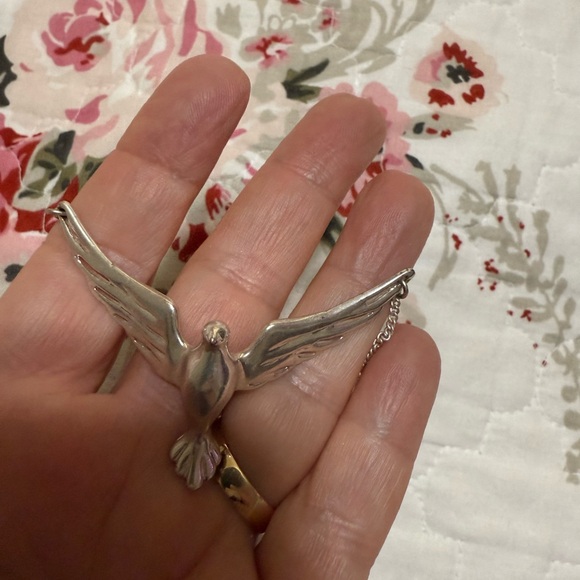Fossil Silver Bird Necklace - Picture 1 of 3